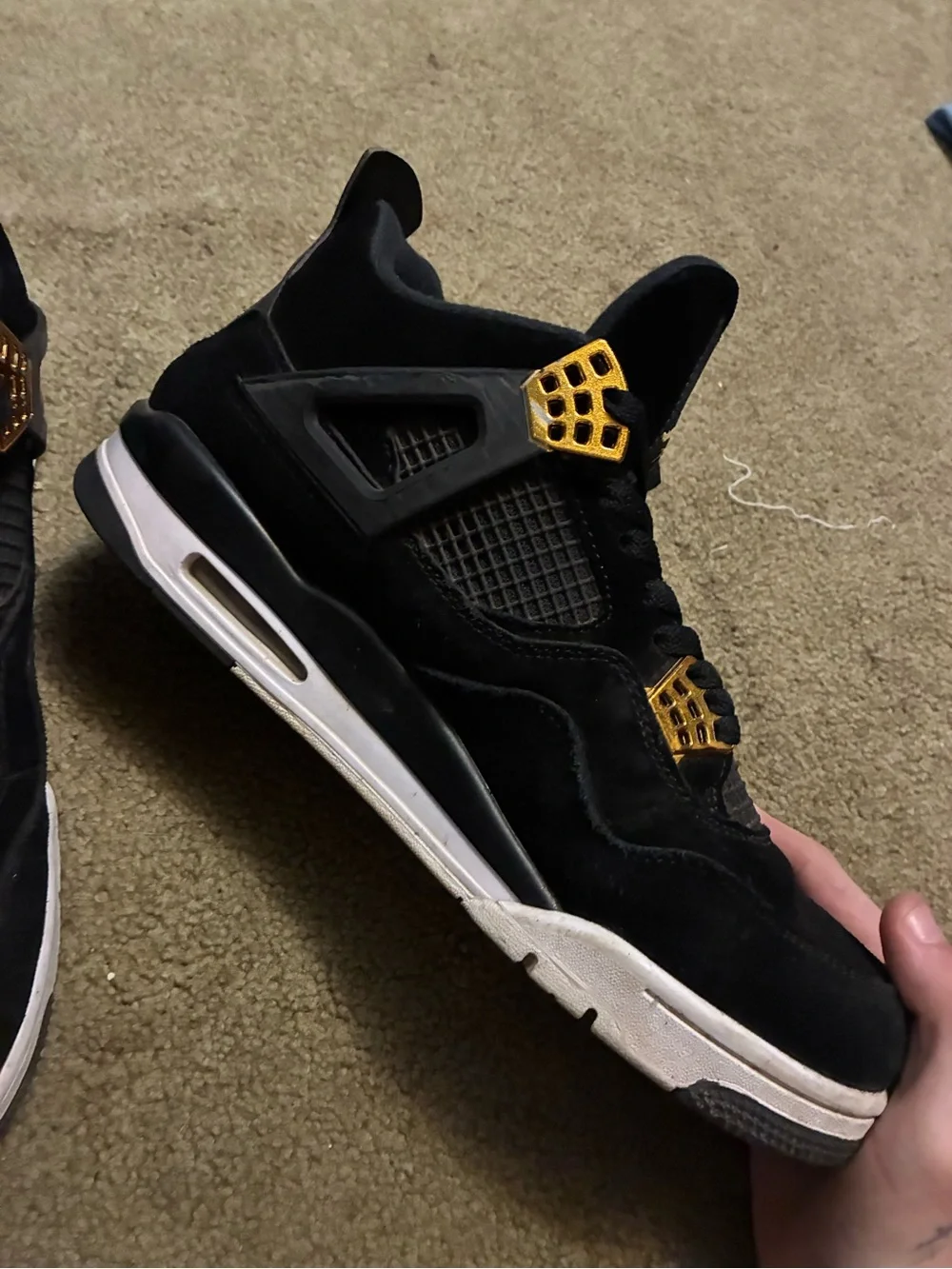 Jordan Men’s Black and Gold Basketball Sneakers